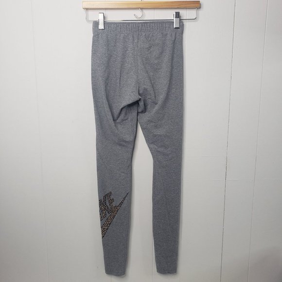 NIKE GOLD DOT LOGO GREY FULL LENGTH LEGGINGS WOMEN'S SIZE X-SMALL - Picture 2 of 10